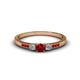 1 - Tresu Ruby and Diamond Three Stone Engagement Ring 