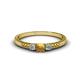 1 - Tresu Citrine and Diamond Three Stone Engagement Ring 