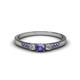 1 - Tresu Iolite and Diamond Three Stone Engagement Ring 