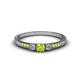 1 - Tresu Peridot and Diamond Three Stone Engagement Ring 