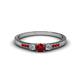 1 - Tresu Ruby and Diamond Three Stone Engagement Ring 