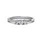 1 - Quyen 0.53 ctw (4.00 mm) Round Natural Diamond Three Stone Engagement Ring  