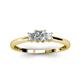 2 - Eadlin Princess Cut Diamond Three Stone Engagement Ring 