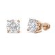 Alina White Sapphire (6mm) Solitaire Stud Earrings 