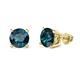 Alina Blue Diamond (6mm) Solitaire Stud Earrings 