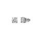 Alina Ruby Solitaire Stud Earrings Round Ruby ctw Four Prong Solitaire Womens Stud Earrings in K White Gold