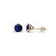 1 - Pema 4mm (0.60 ctw) Blue Sapphire Martini Solitaire Stud Earrings 