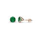 1 - Pema 4mm (0.40 ctw) Emerald Martini Solitaire Stud Earrings 