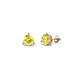 1 - Elise Yellow Sapphire (4mm) Solitaire Stud Earrings 