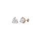 1 - Elise White Sapphire (4mm) Solitaire Stud Earrings 