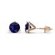1 - Pema 6.0mm (2.30 ctw) Blue Sapphire Martini Solitaire Stud Earrings 