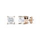 1 - Zoey White Sapphire (4mm) Solitaire Stud Earrings 