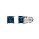1 - Zoey Blue Diamond (4mm) Solitaire Stud Earrings 