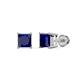 1 - Zoey Blue Sapphire (5.5mm) Solitaire Stud Earrings 