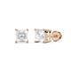 1 - Zoey White Sapphire (5.5mm) Solitaire Stud Earrings 