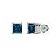 1 - Zoey Blue Diamond (5.5mm) Solitaire Stud Earrings 