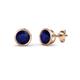 1 - Carys Blue Sapphire (4mm) Solitaire Stud Earrings 