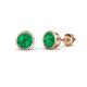 1 - Carys Emerald (4mm) Solitaire Stud Earrings 