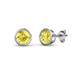 1 - Carys Yellow Sapphire (4mm) Solitaire Stud Earrings 