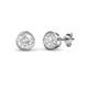 1 - Carys White Sapphire (4mm) Solitaire Stud Earrings 