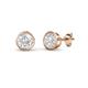 1 - Carys White Sapphire (4mm) Solitaire Stud Earrings 