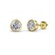 1 - Carys Round Diamond 1/2 ctw (SI1/GH) Bezel Set Solitaire Stud Earrings 