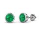 1 - Carys Emerald (6mm) Solitaire Stud Earrings 