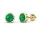 1 - Carys Emerald (6mm) Solitaire Stud Earrings 