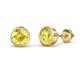 1 - Carys Lab Created Yellow Sapphire (6mm) Solitaire Stud Earrings 