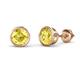 1 - Carys Lab Created Yellow Sapphire (6mm) Solitaire Stud Earrings 