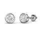 1 - Carys White Sapphire (6mm) Solitaire Stud Earrings 
