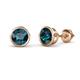 1 - Carys Blue Diamond (6mm) Solitaire Stud Earrings 