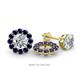 1 - Serena 0.76 ctw (2.00 mm) Round Blue Sapphire Jackets Earrings 