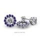 1 - Serena 0.53 ctw (2.00 mm) Round Iolite Jackets Earrings 