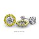 1 - Serena 0.72 ctw (2.00 mm) Round Yellow Sapphire Jackets Earrings 