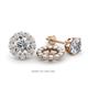 1 - Serena 0.76 ctw (2.00 mm) Round White Sapphire Jackets Earrings 
