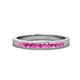 1 - Aaryn 2.00 mm Pink Sapphire 11 Stone Wedding Band 