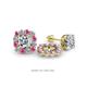 1 - Ambre Pink Sapphire and Diamond Jacket Earrings 