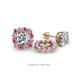 1 - Ambre Pink Sapphire and Diamond Jacket Earrings 
