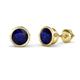1 - Carys Blue Sapphire (6mm) Solitaire Stud Earrings 