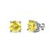 1 - Alina Lab Created Yellow Sapphire (5mm) Solitaire Stud Earrings 