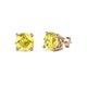 1 - Alina Lab Created Yellow Sapphire (5mm) Solitaire Stud Earrings 