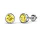 1 - Carys Lab Created Yellow Sapphire (5mm) Solitaire Stud Earrings 