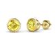1 - Carys Lab Created Yellow Sapphire (5mm) Solitaire Stud Earrings 