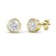 1 - Carys White Sapphire (5mm) Solitaire Stud Earrings 