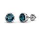 1 - Carys Blue Diamond (5mm) Solitaire Stud Earrings 