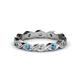 1 - Breanna 1.70 mm Blue and White Diamond Eternity Band 