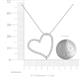 5 - Avery White Sapphire Heart Pendant 