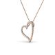 4 - Avery White Sapphire Heart Pendant 