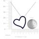5 - Avery Blue Sapphire Heart Pendant 